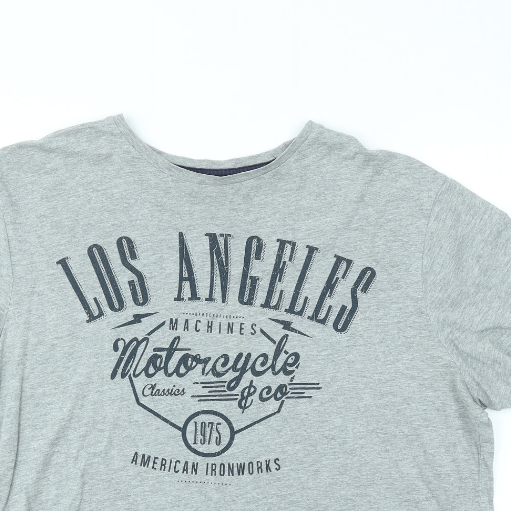 George Mens Grey    T-Shirt Size L