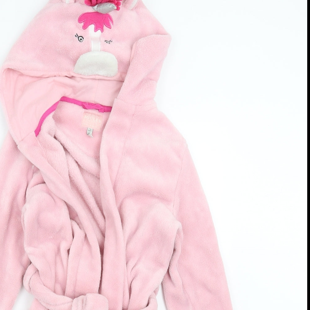 Joules Girls Pink Solid  Top Robe Size 7-8 Years  - unicorn