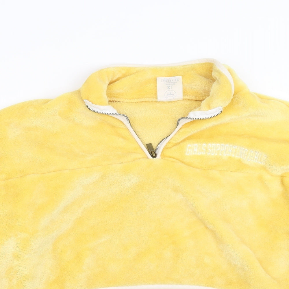 fanjoy.co Womens Yellow   Pullover Jumper Size XL  - Cropped