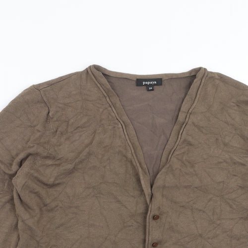 Papaya Womens Brown  Knit Cardigan Jumper Size 20