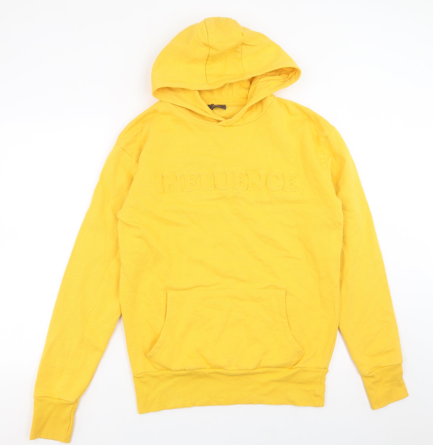 Primark Mens Yellow   Pullover Hoodie Size L  - influence