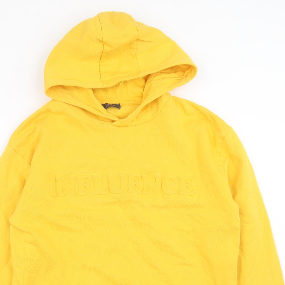 Primark Mens Yellow   Pullover Hoodie Size L  - influence