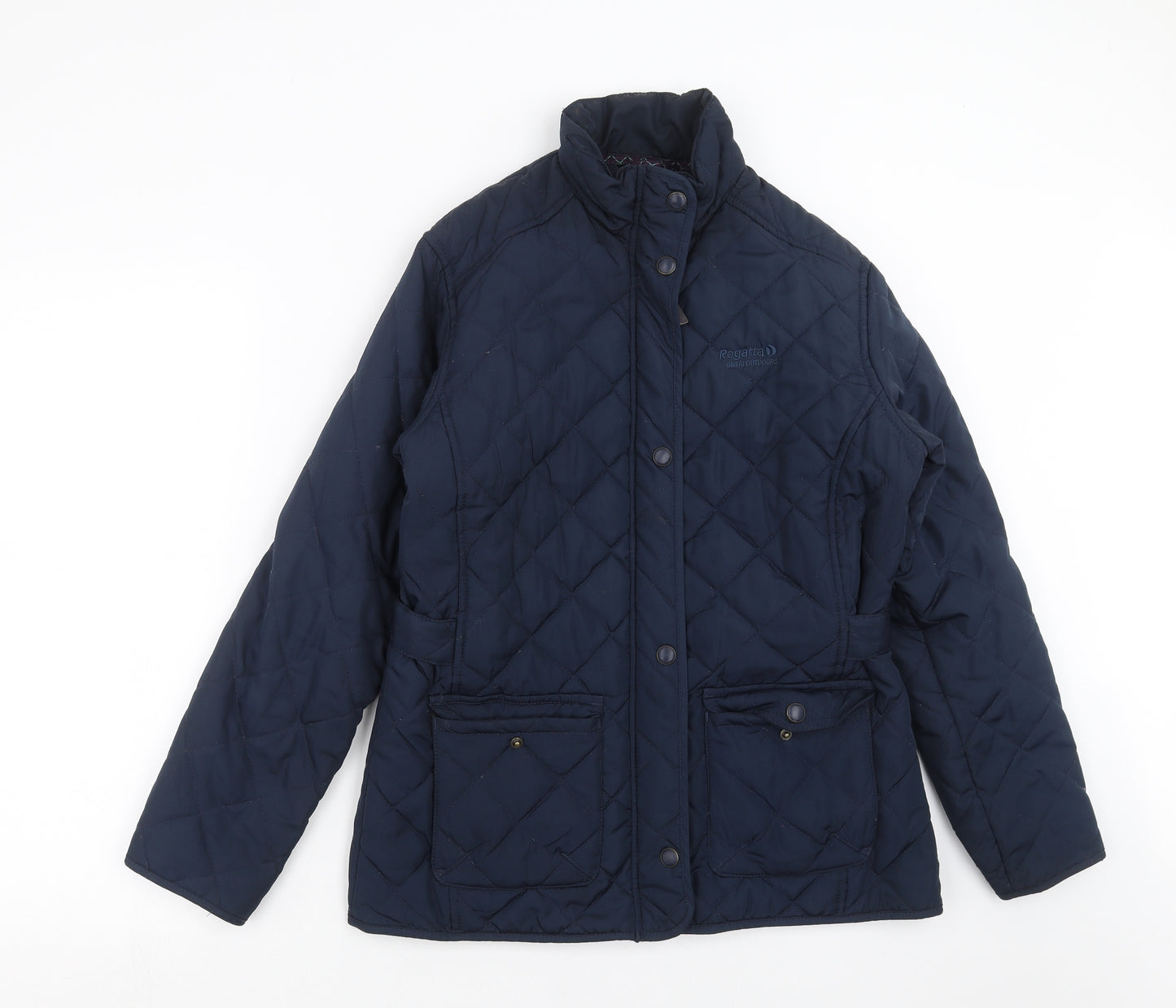 Regatta Womens Blue Argyle/Diamond  Quilted Coat Size 10