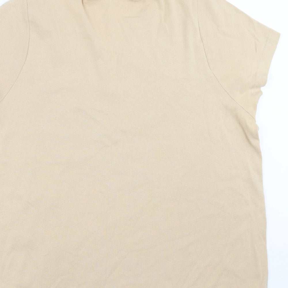 Evans Womens Beige   Basic T-Shirt Size 22