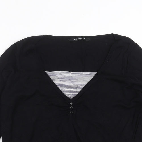 Evans Womens Black  Knit Pullover Jumper Size 20