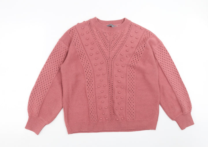 Principles Womens Pink  Knit Pullover Jumper Size 14