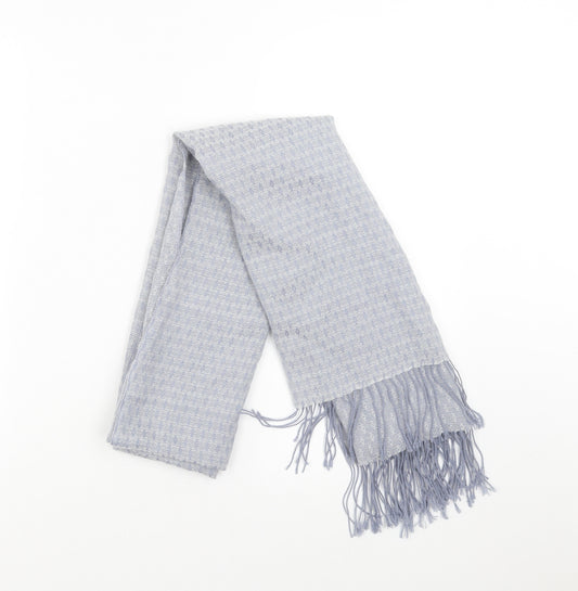 Front view of Preworn women’s blue geometric scarf