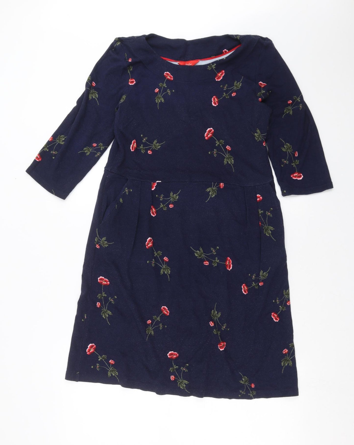 Joules Womens Blue Floral  T-Shirt Dress  Size 14