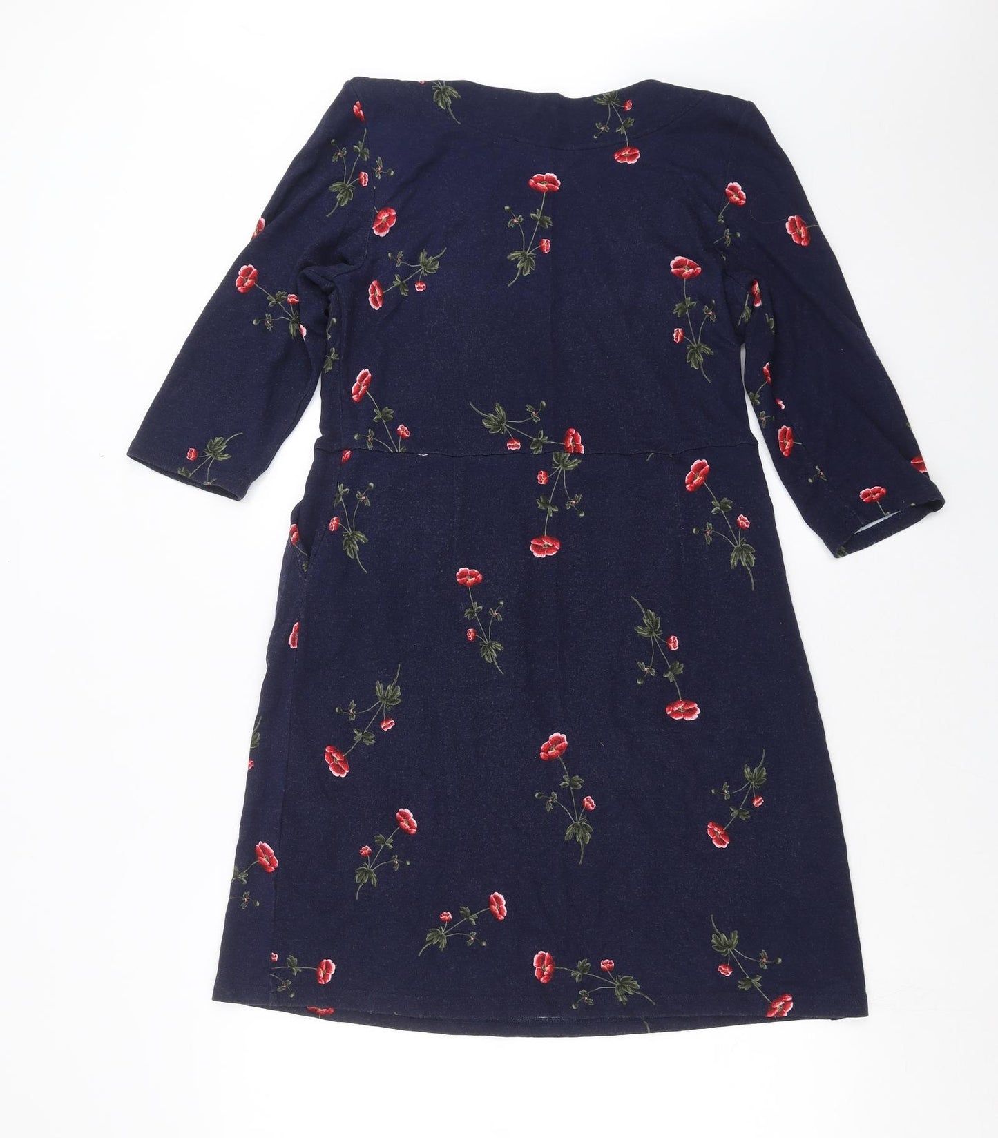 Joules Womens Blue Floral  T-Shirt Dress  Size 14