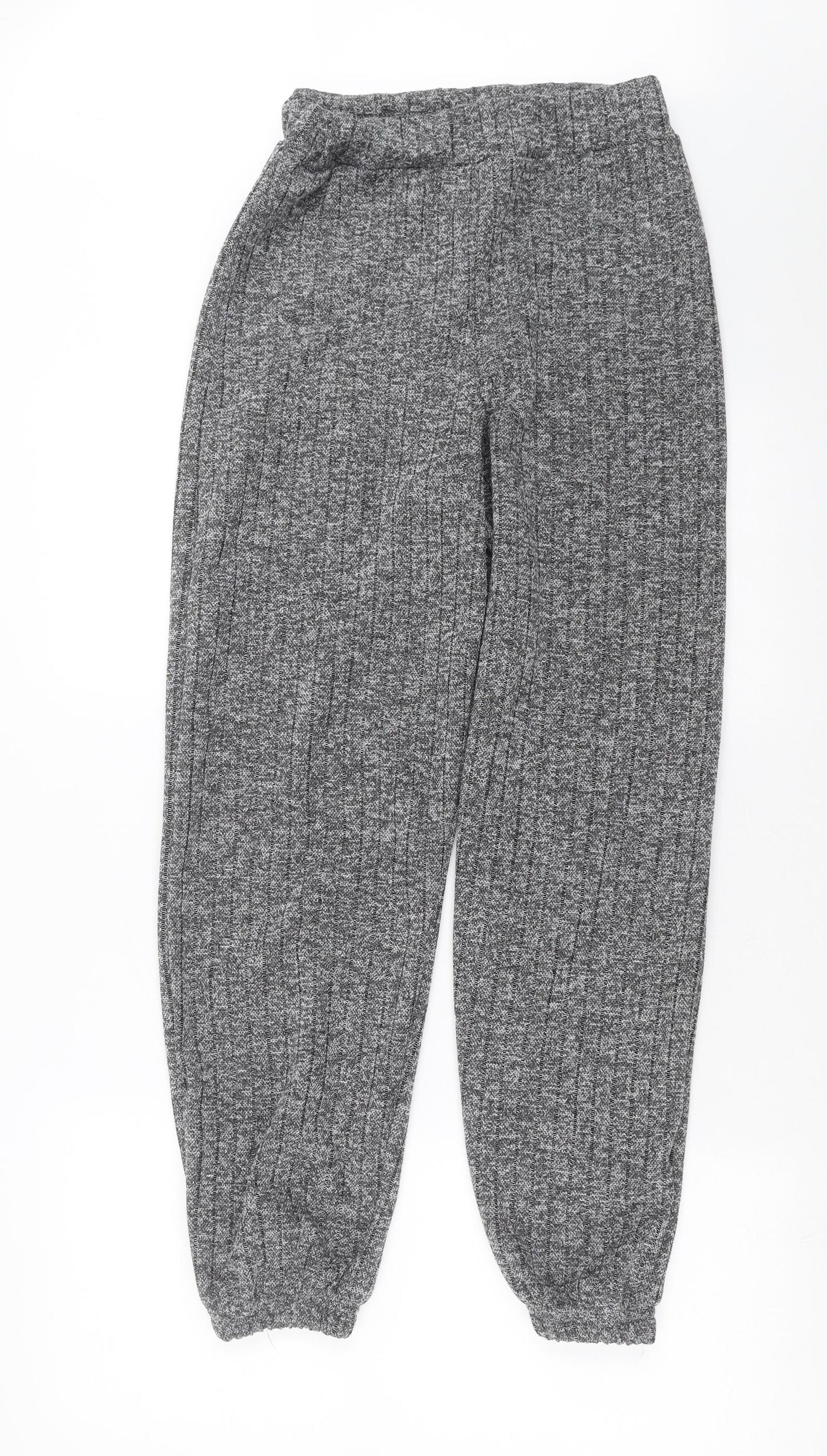 I SAW IT FIRST Womens Grey Striped  Jogger Trousers Size 10 L29 in