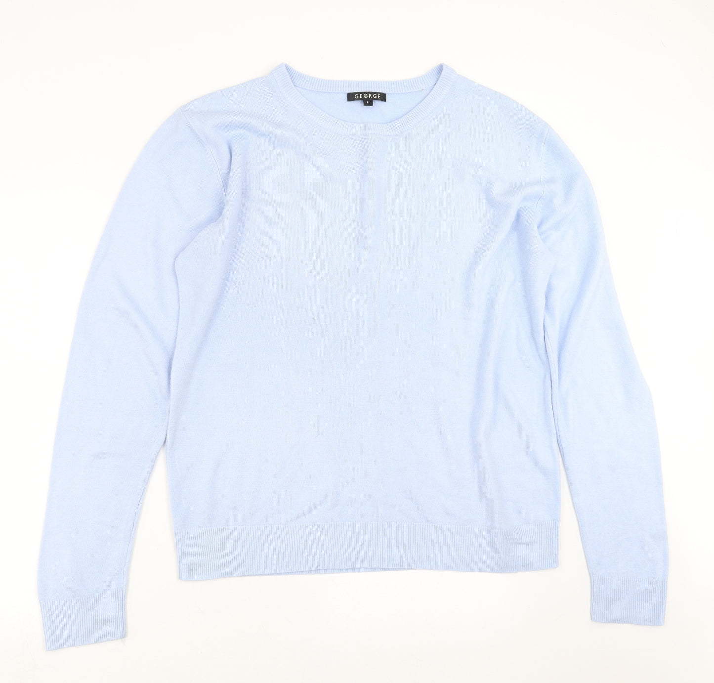 George Mens Blue  Knit Pullover Jumper Size L