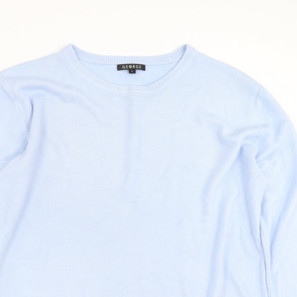 George Mens Blue  Knit Pullover Jumper Size L