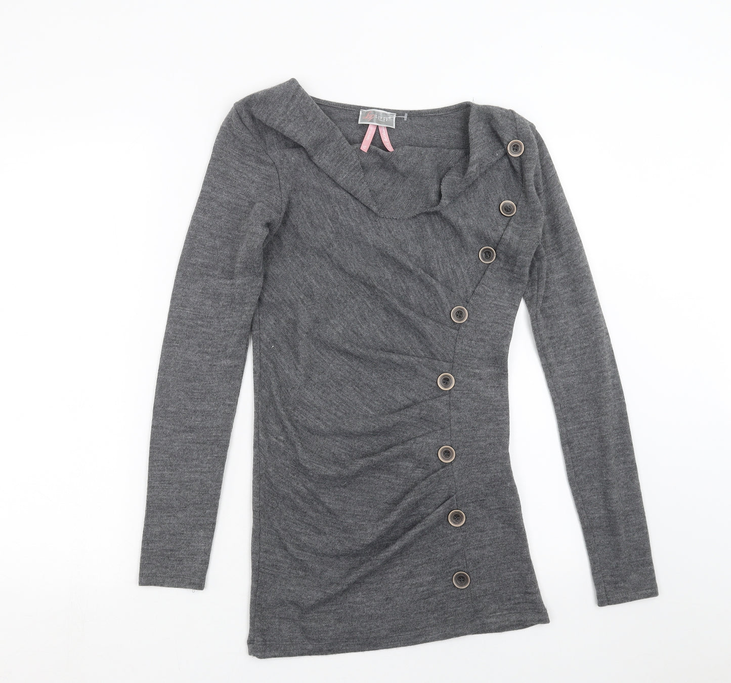 Lipsy Womens Grey  Knit Pullover Jumper Size 10