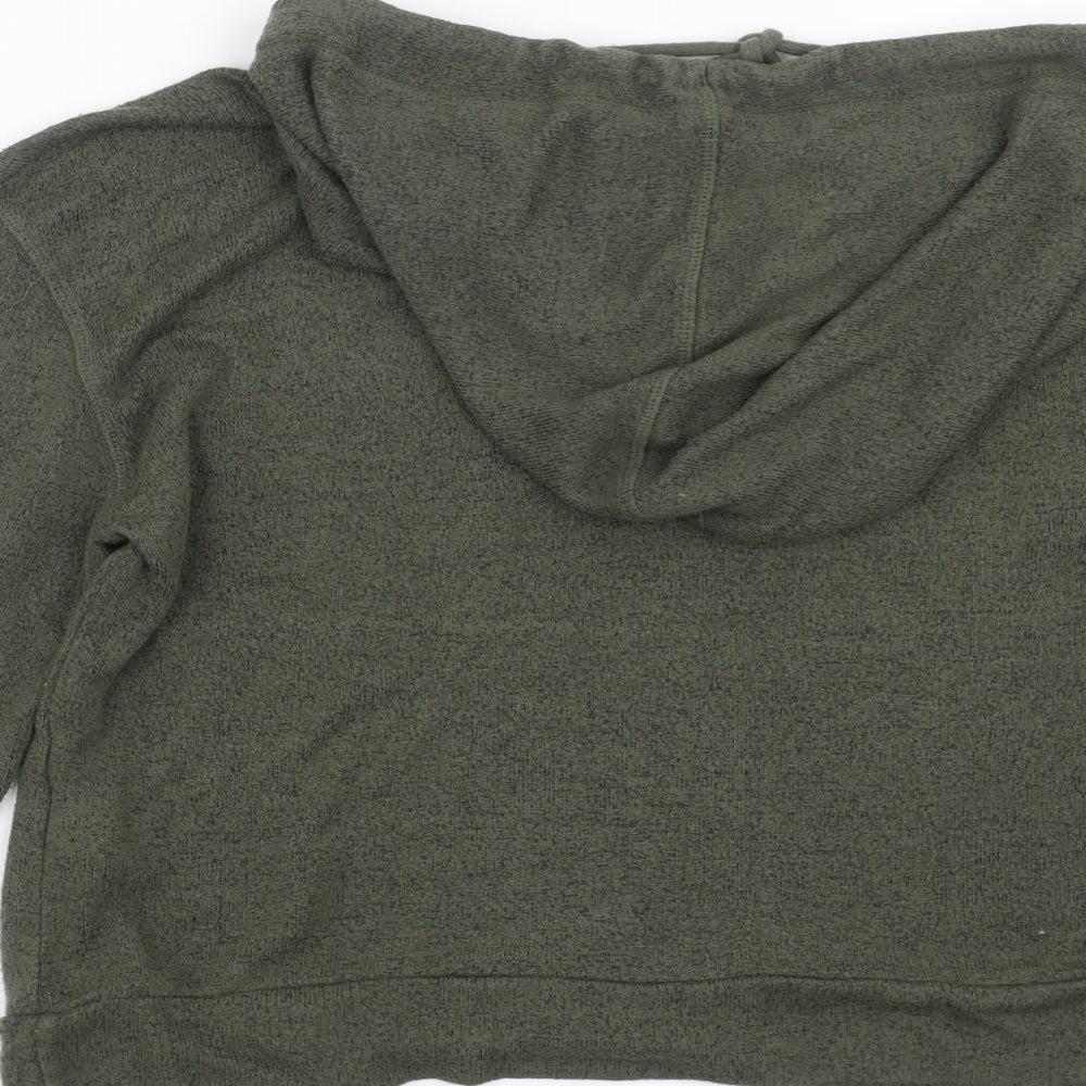 Superdry Womens Green  Knit Pullover Hoodie Size 16