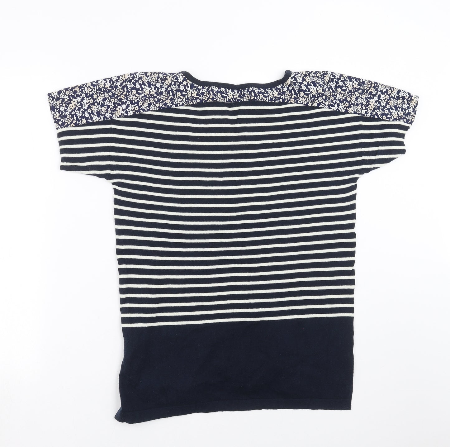 NEXT Womens Blue Striped Knit Pullover Jumper Size 14