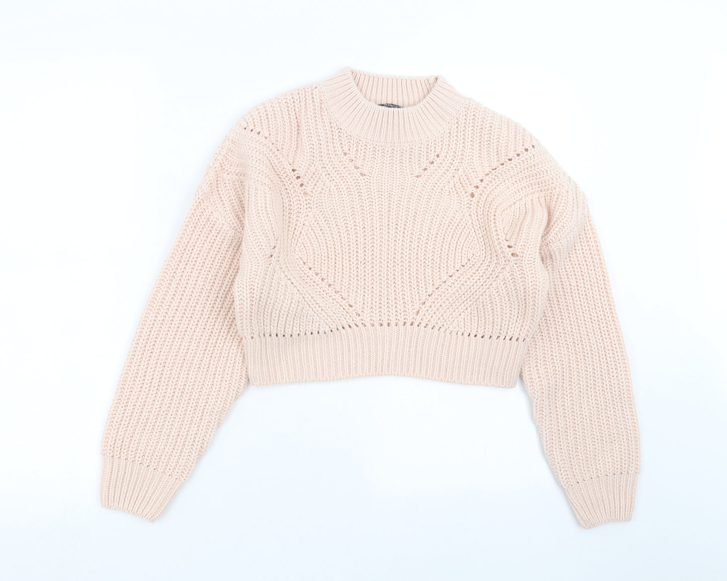 New Look Girls Pink  Knit Pullover Jumper Size 12-13 Years