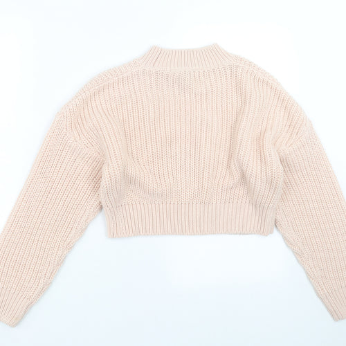 New Look Girls Pink  Knit Pullover Jumper Size 12-13 Years
