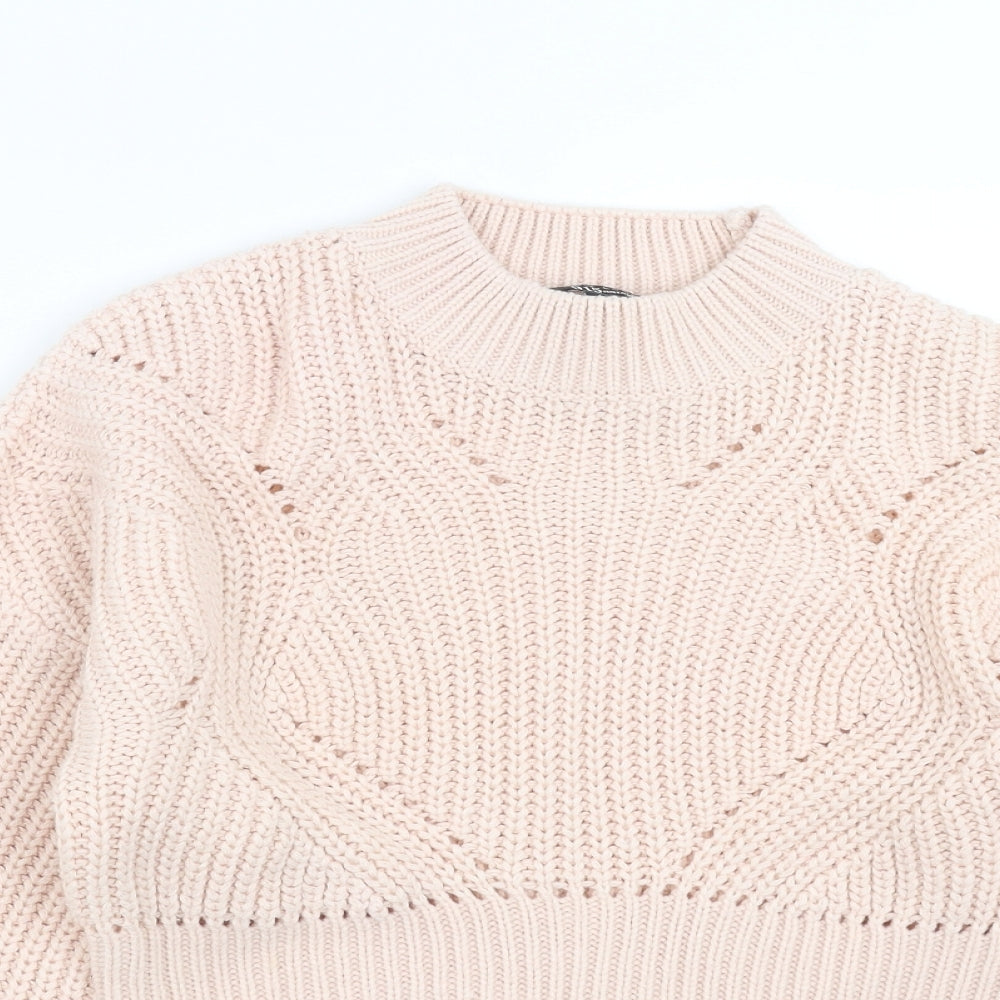 New Look Girls Pink  Knit Pullover Jumper Size 12-13 Years