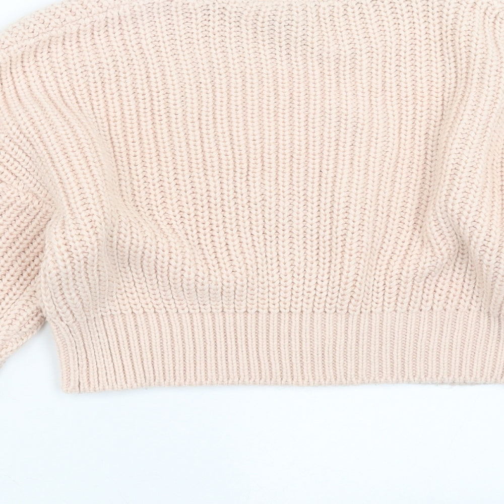 New Look Girls Pink  Knit Pullover Jumper Size 12-13 Years