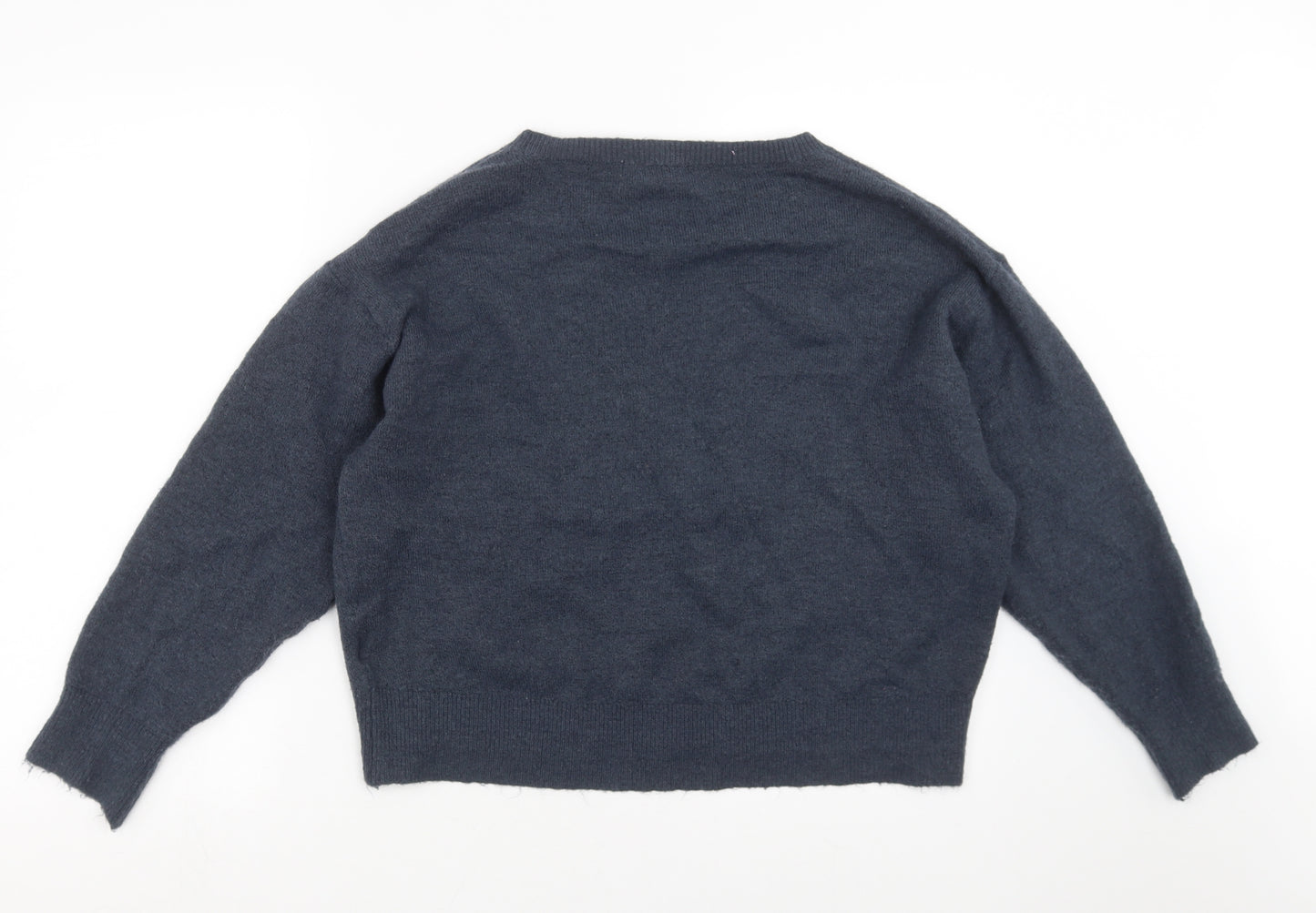 H&M Womens Blue  Knit Pullover Jumper Size S