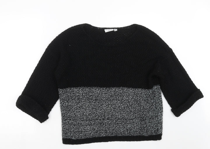 New Look Womens Black  Knit Pullover Jumper Size 12