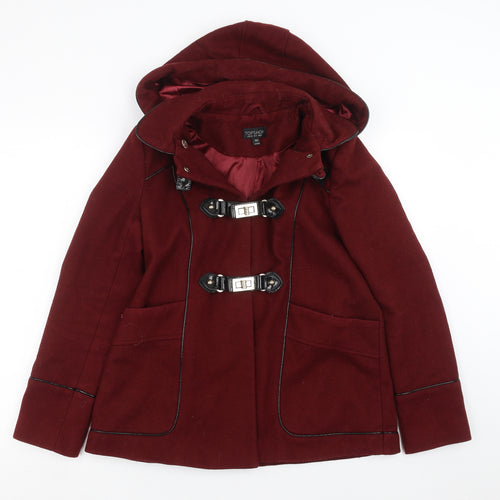 Topshop Womens Red   Jacket Coat Size 8