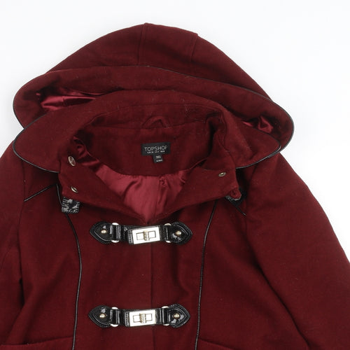 Topshop Womens Red   Jacket Coat Size 8