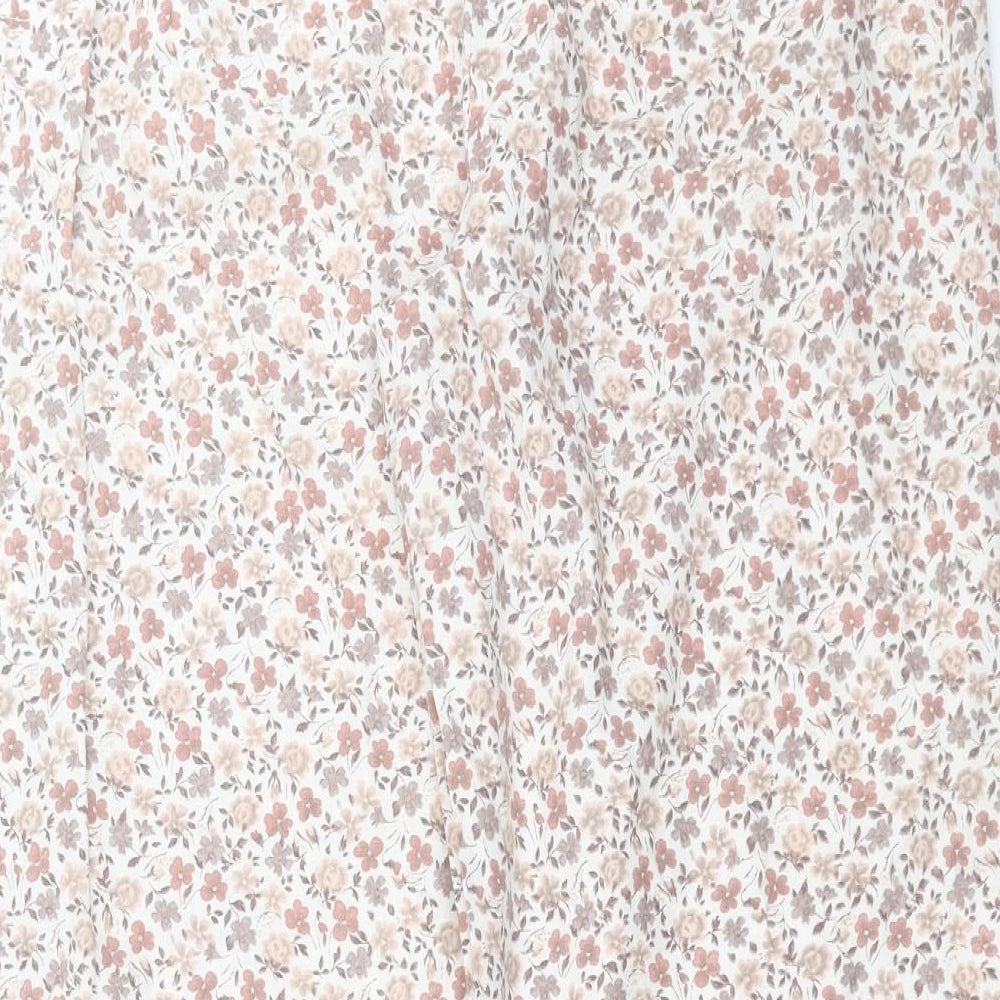 Preworn Womens Ivory Floral  Cropped Trousers Size 32 in L25 in