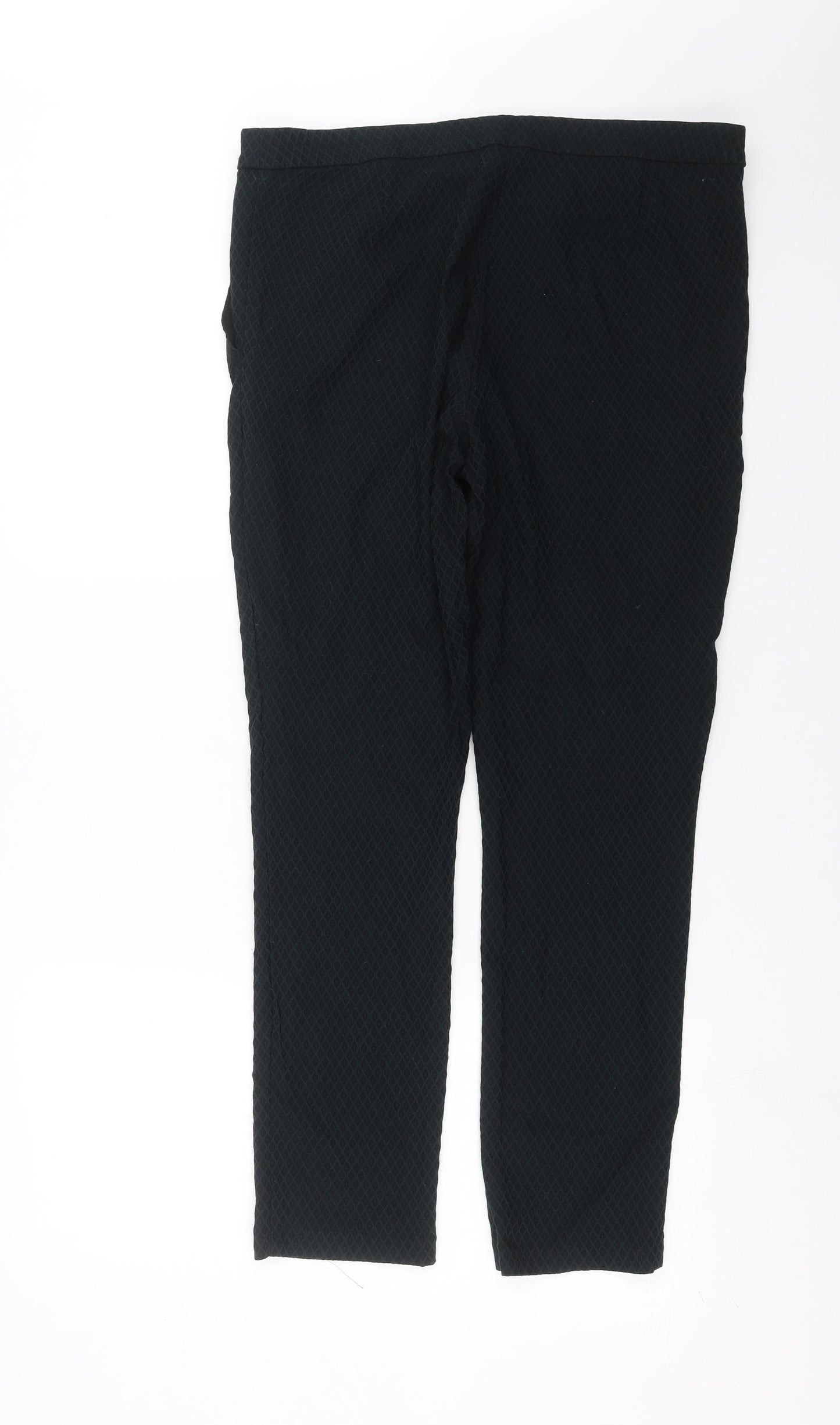 F&F Womens Black Geometric  Trousers  Size 16 L28 in