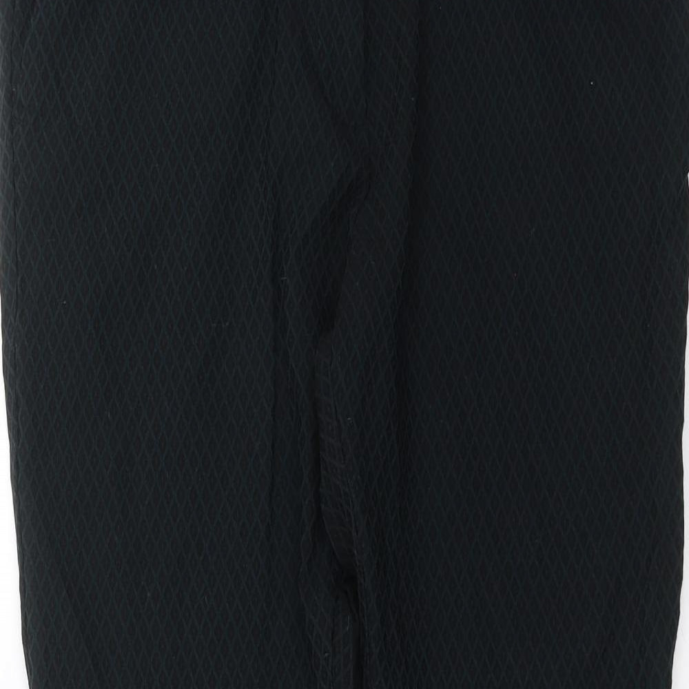 F&F Womens Black Geometric  Trousers  Size 16 L28 in