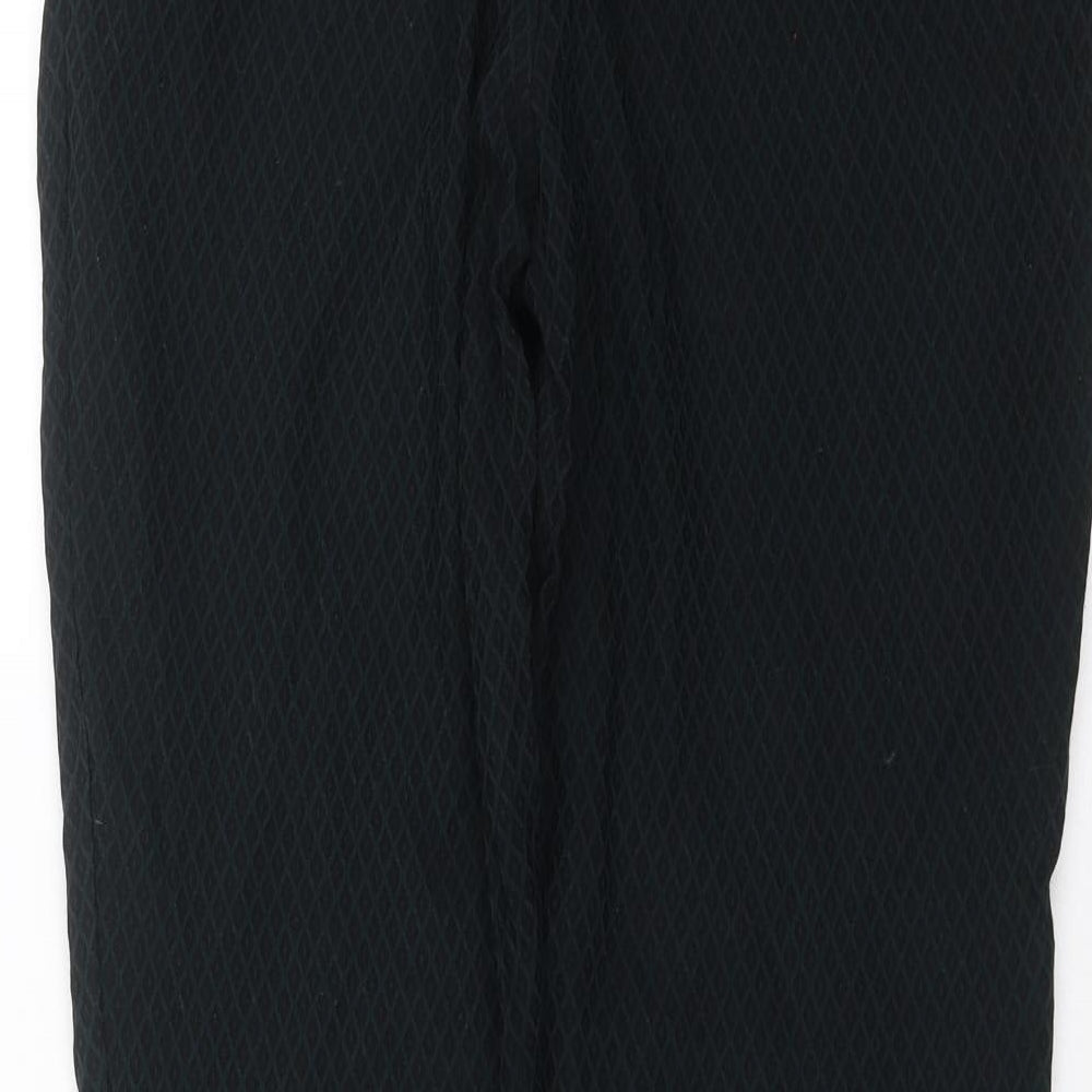 F&F Womens Black Geometric  Trousers  Size 16 L28 in