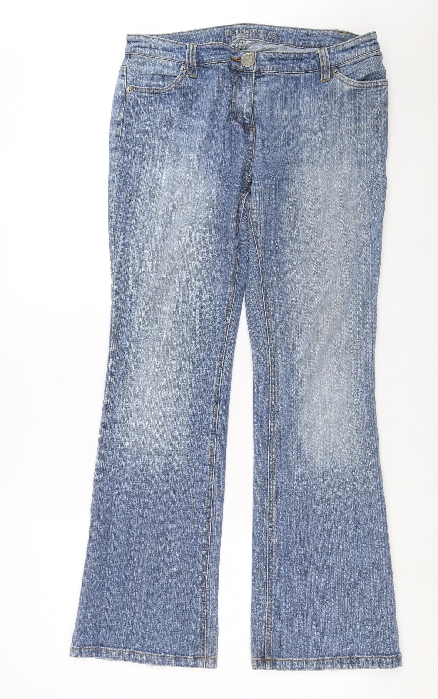 Red Herring Womens Blue  Denim Bootcut Jeans Size 14 L31 in
