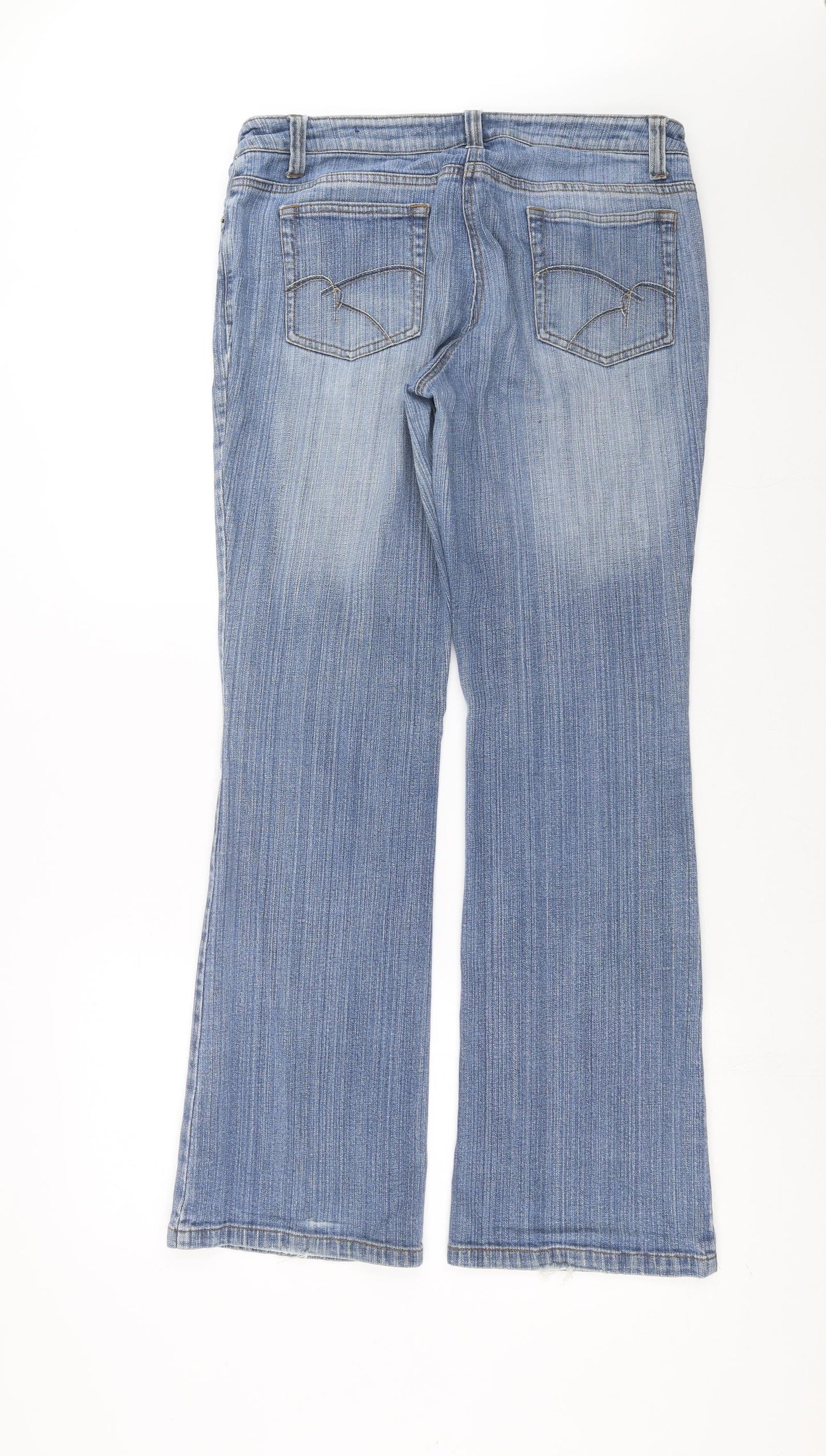 Red Herring Womens Blue  Denim Bootcut Jeans Size 14 L31 in
