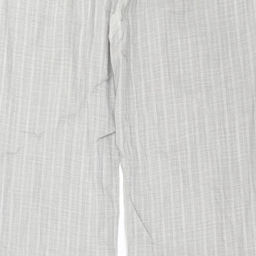 Preworn Womens Grey Striped  Trousers  Size 34 in L32 in