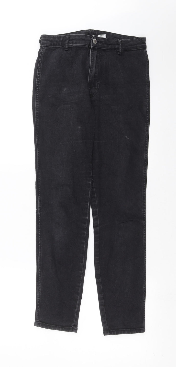 H&M Womens Grey Denim Skinny Jeans Size 6 L29 in