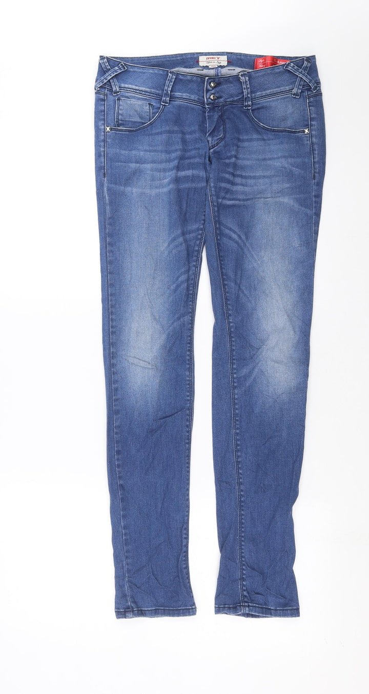 Met Womens Blue  Denim Skinny Jeans Size 29 in L31 in