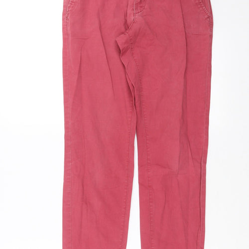 H&M Womens Pink   Chino Trousers Size 8 L27 in
