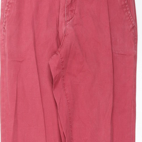 H&M Womens Pink   Chino Trousers Size 8 L27 in