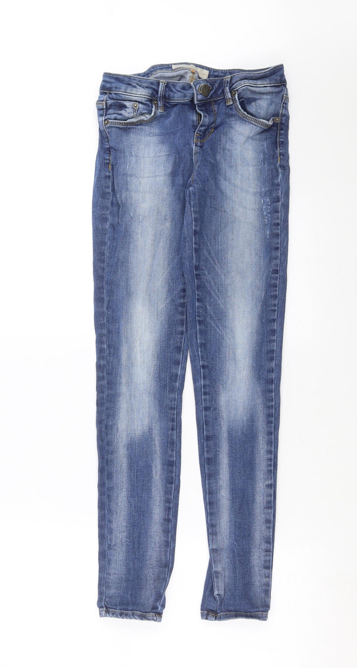 Topshop Womens Blue Denim Skinny Jeans Size 26 in L30 in