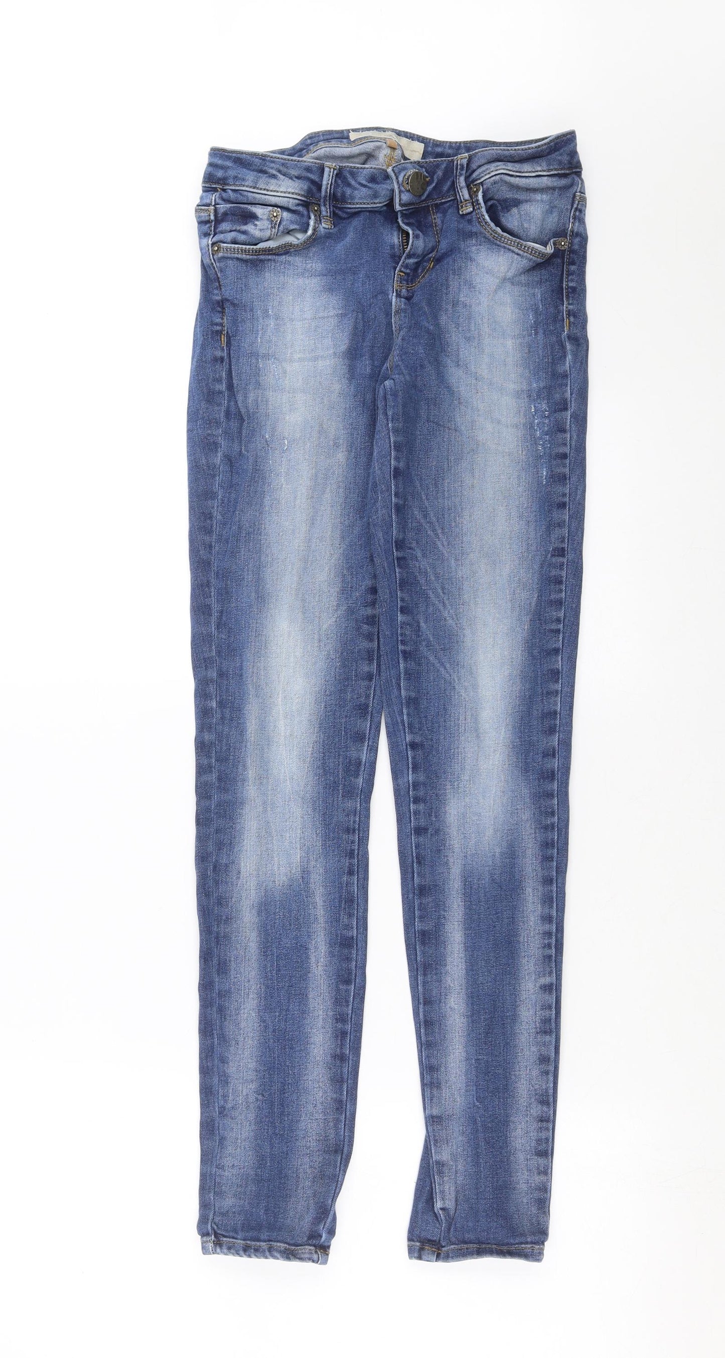 Topshop Womens Blue  Denim Skinny Jeans Size 26 in L30 in
