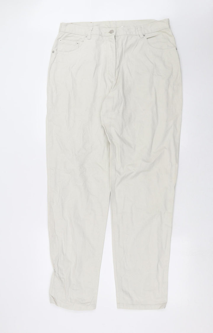 John Boner Womens Beige  Denim Straight Jeans Size 20 L32 in