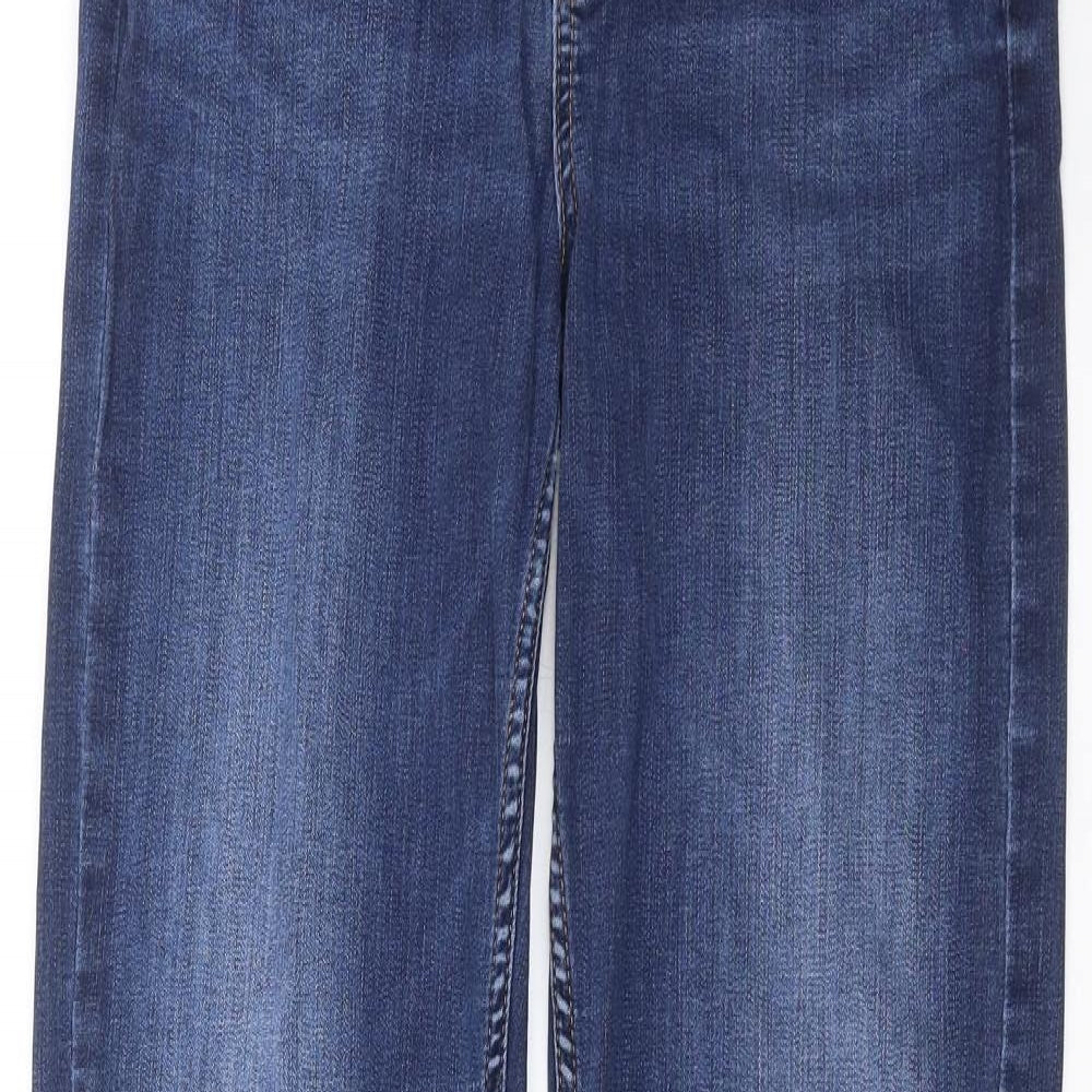Marks and Spencer Womens Blue  Denim Straight Jeans Size 12 L31 in