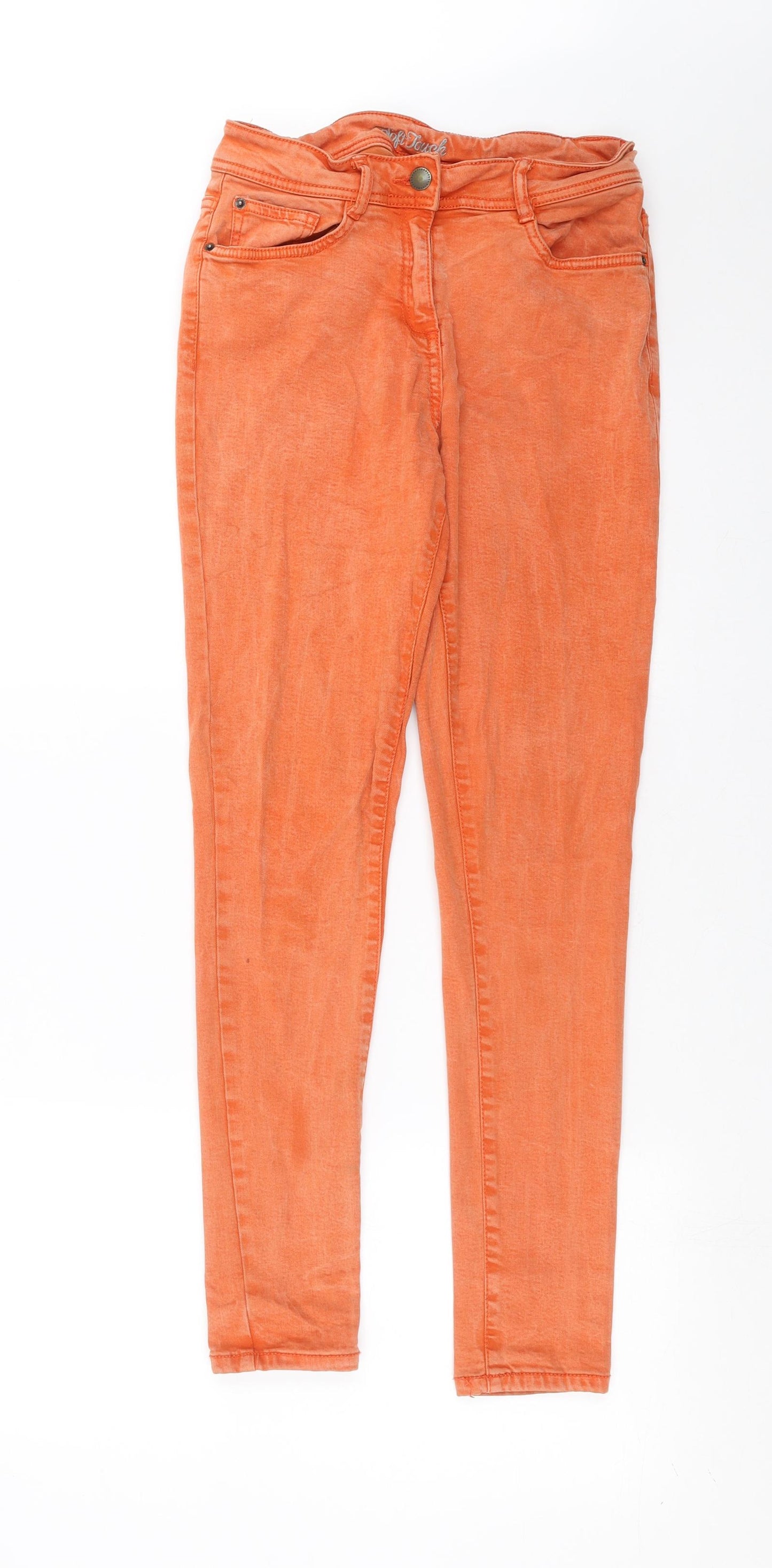 NEXT Womens Orange  Denim Skinny Jeans Size 12 L27 in