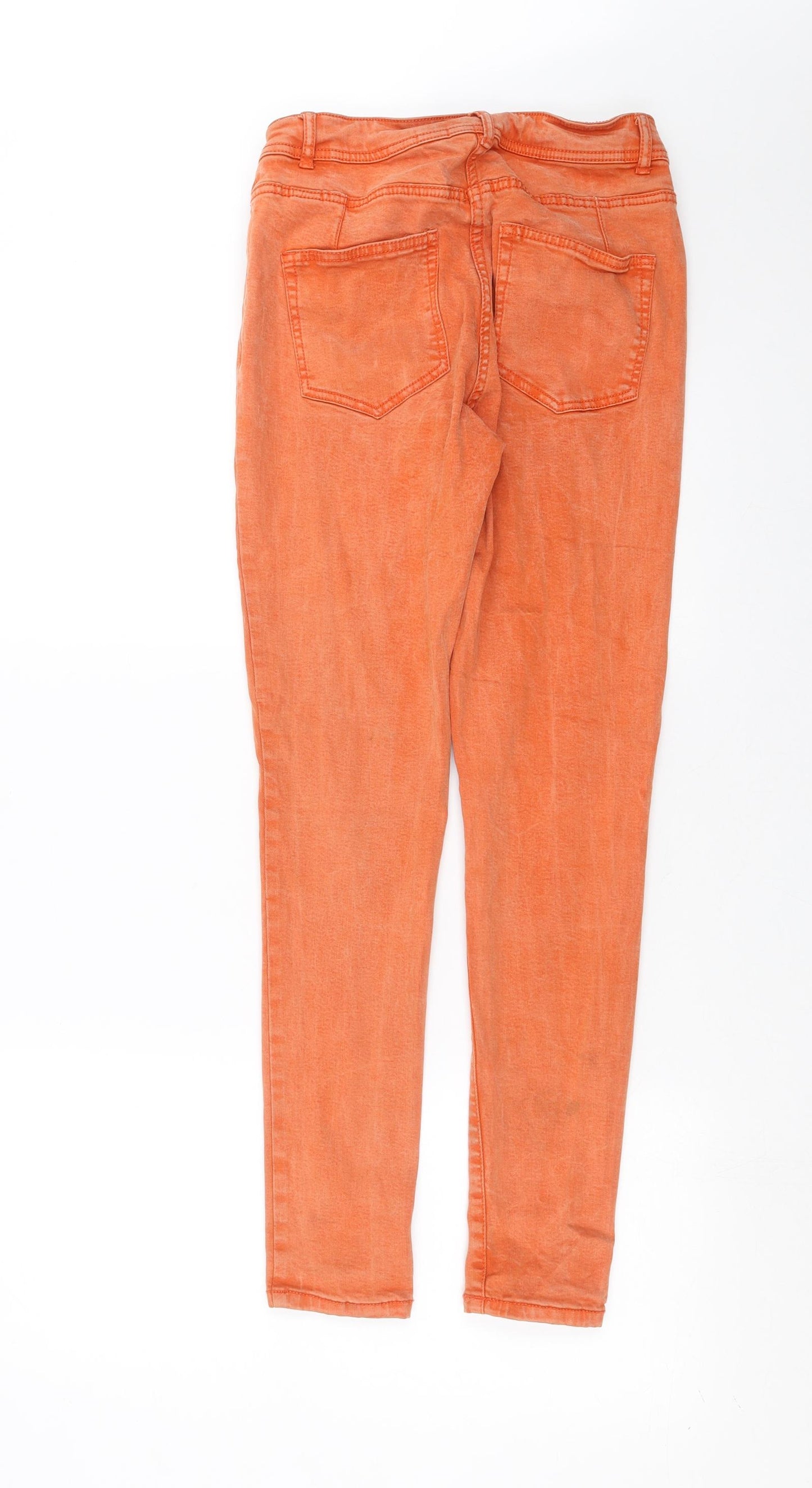 NEXT Womens Orange  Denim Skinny Jeans Size 12 L27 in