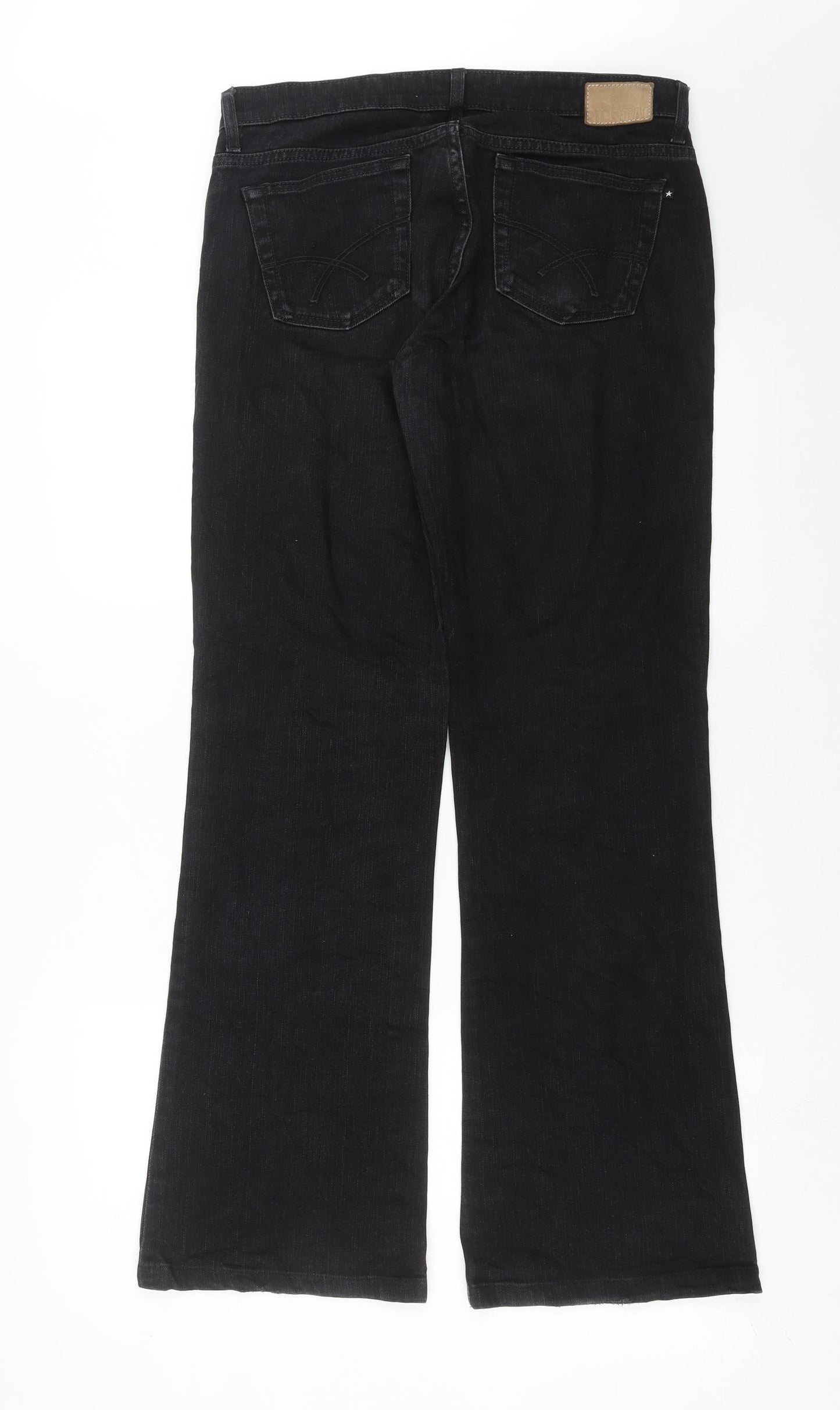 BIG STAR Womens Black  Denim Straight Jeans Size 32 in L31 in