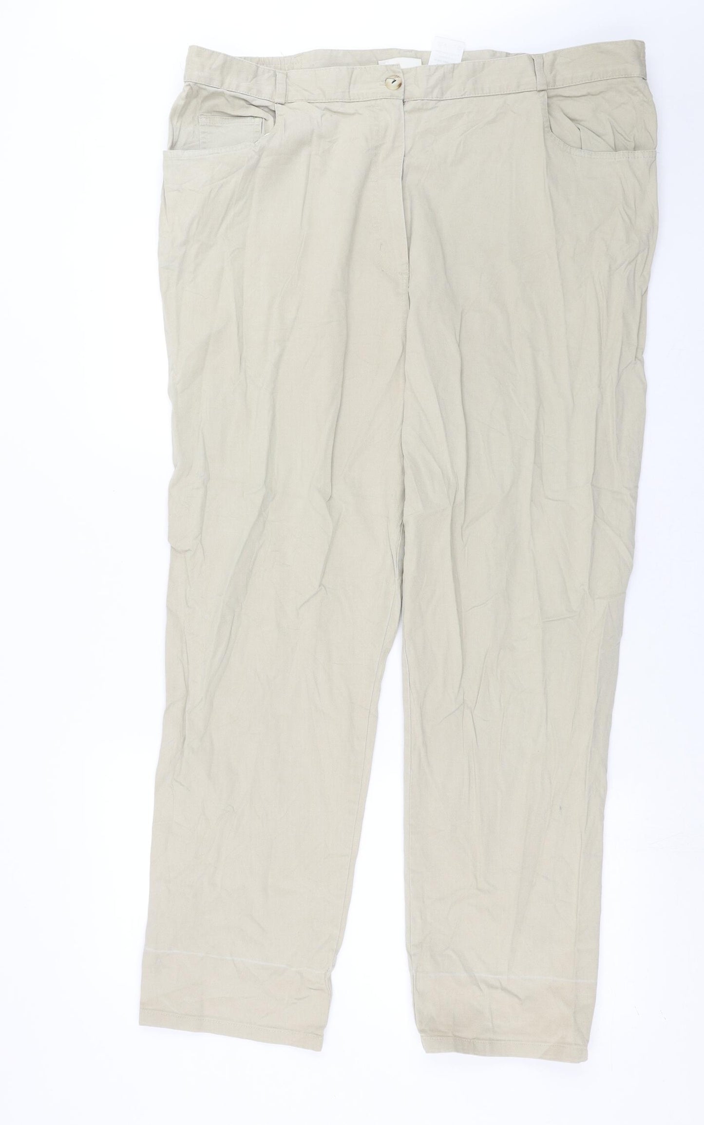Bonmarché Womens Beige  Denim Straight Jeans Size 24 L29 in