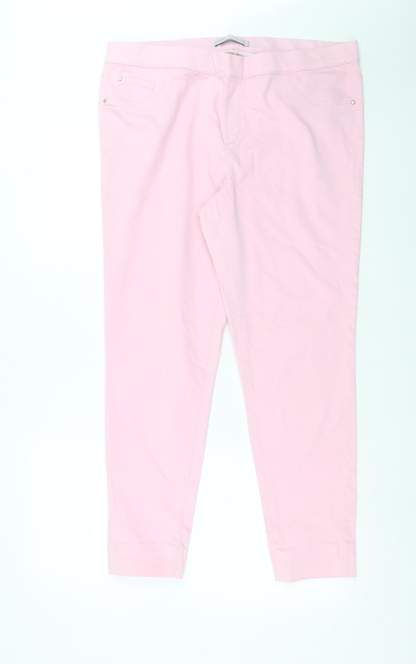 George Womens Pink  Denim Jegging Jeans Size 18 L27 in