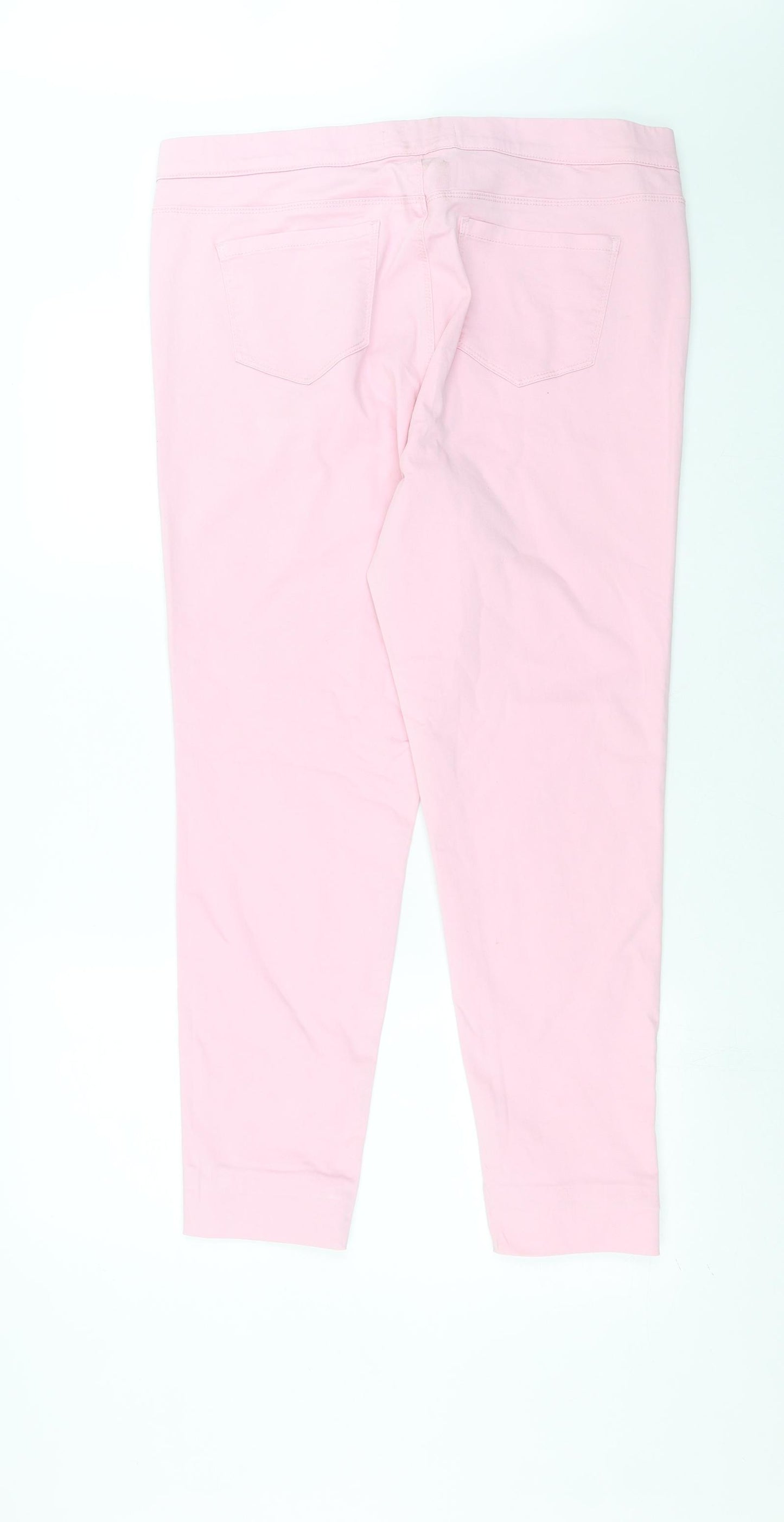 George Womens Pink  Denim Jegging Jeans Size 18 L27 in