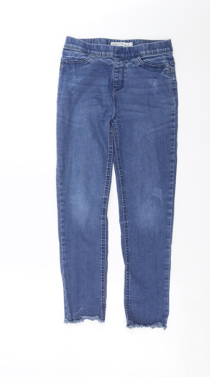 Primark Girls Blue  Denim Jegging Jeans Size 11-12 Years - Distressed hem