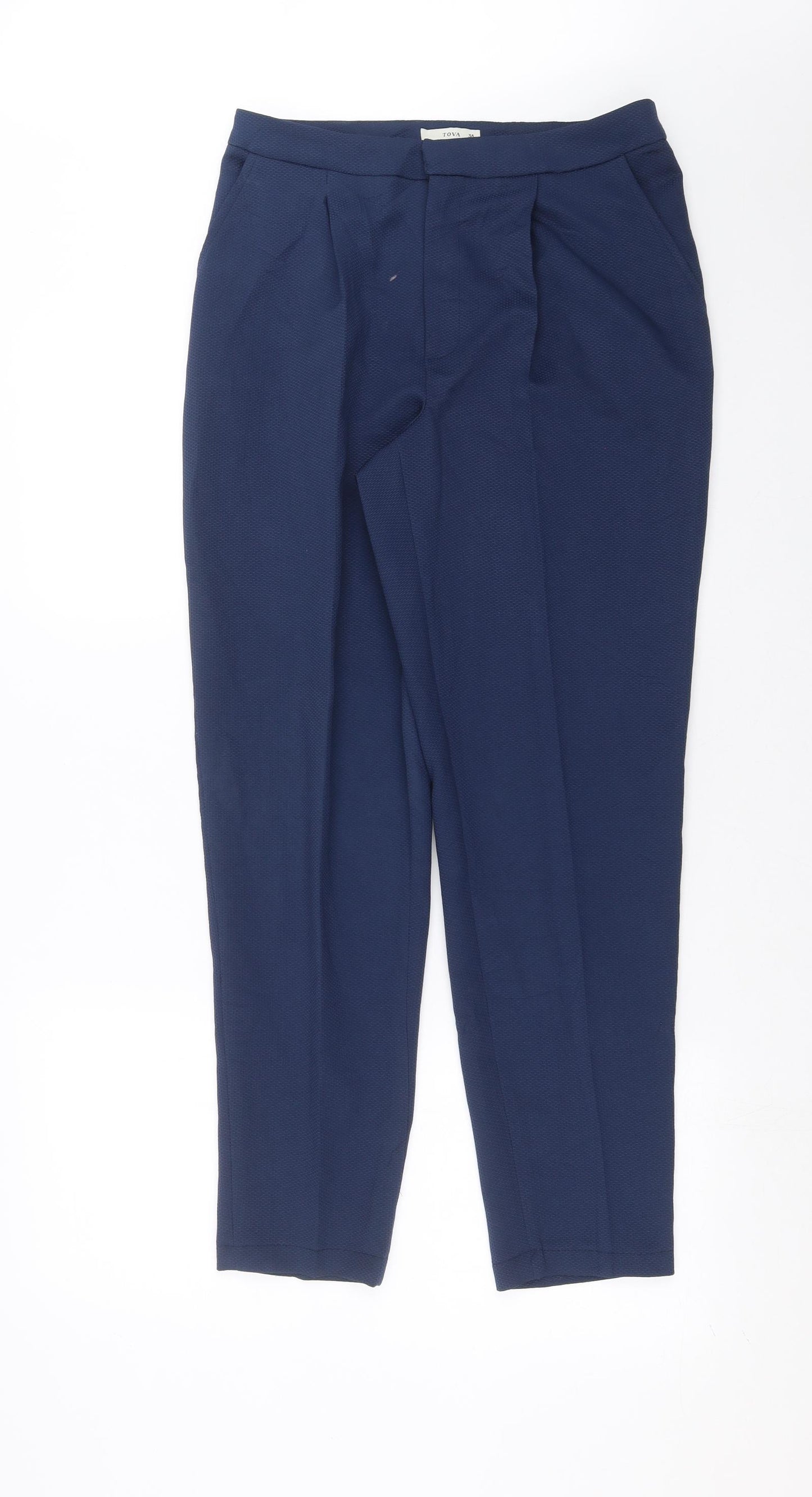 TOVA Womens Blue Geometric  Trousers  Size 10 L28 in
